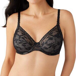 Wacoal Lifted in Luxury Full Figure Lace Unlined Underwire Bra 34D NWT 855433